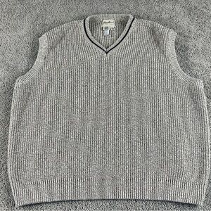 Vintage Eddie Bauer Sweater Vest Mens 3XL 90s Grandpa Y2K Made In USA t152